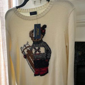 Ralph Lauren Polo Cotton Sweater with Polo Bear